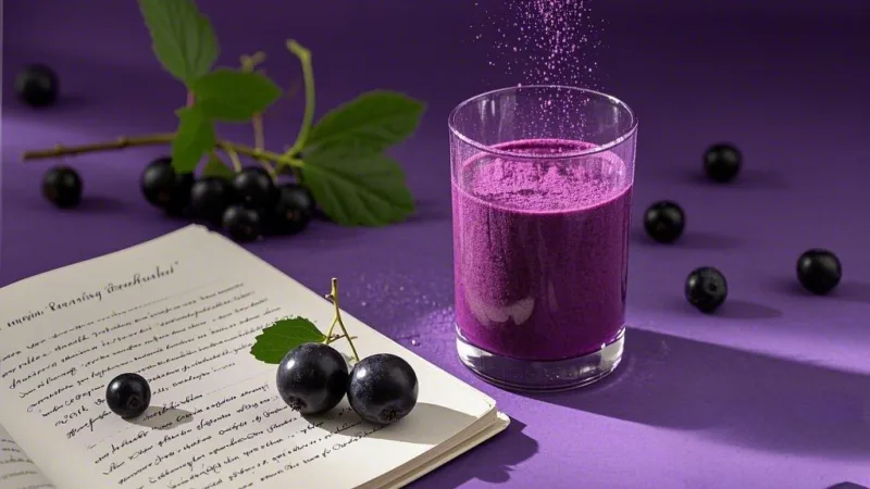 Libera El Poder De La Naturaleza Con El Polvo De Grosella Negra Orgánica Unlock The Power Of Nature With Organic Black Currant Powder