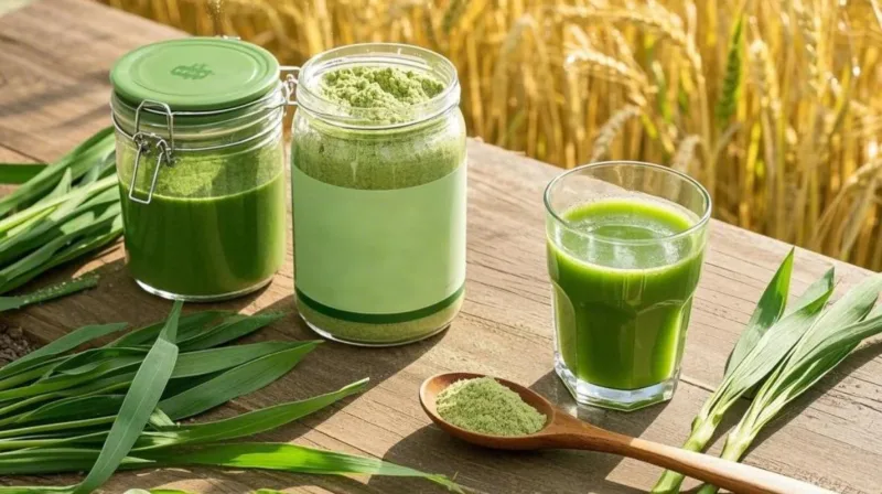 Pólvora De Pasto De Cebada Orgánico Y Pólvora De Jugo: El Elixir Verde De La Naturaleza Para Desintoxicar, Energizar Y Lograr Una Salud Vibrante Organic Barley Grass Powder