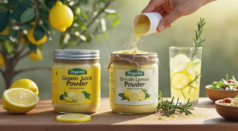 Polvo De Jugo De Limón Orgánico Y Polvo De Limón: Ácido, Versátil Y Puro—Su Dosis Diaria De Sol En Un Frasco Organic Lemon Juice Powder