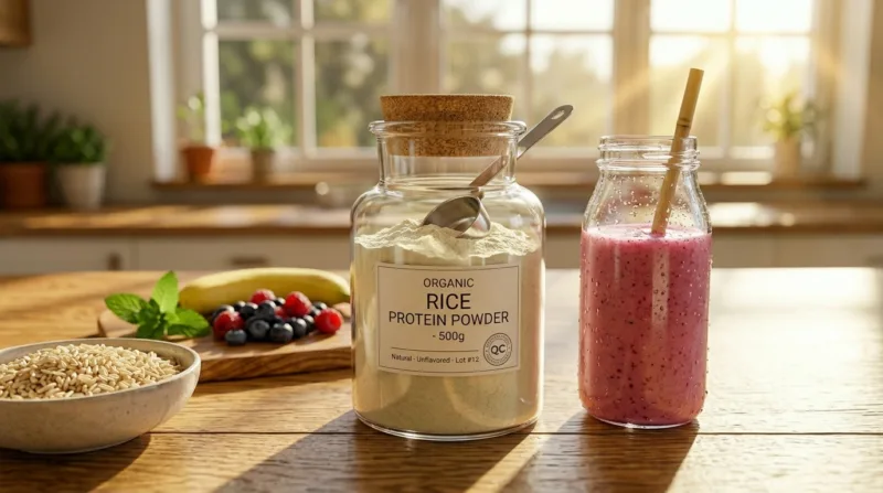 Beneficios De La Proteína De Arroz Orgánica: Desarrollo Muscular, Control De Peso Y Nutrición Vegetal Hipoalergénica Organic Rice Protein Benefits Muscle Building, Weight Management, And Hypoallergenic Plant Nutrition