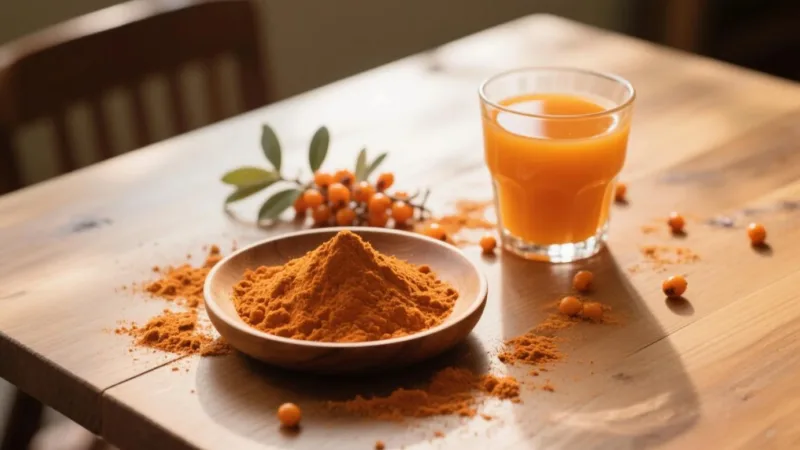 ¿Qué Hace El Espino Amarillo Por Tu Cuerpo? El Doble Poder Del Polvo De Espino Amarillo Ecológico Y Del Polvo De Zumo Organic Sea Buckthorn Powder &Amp; Juice