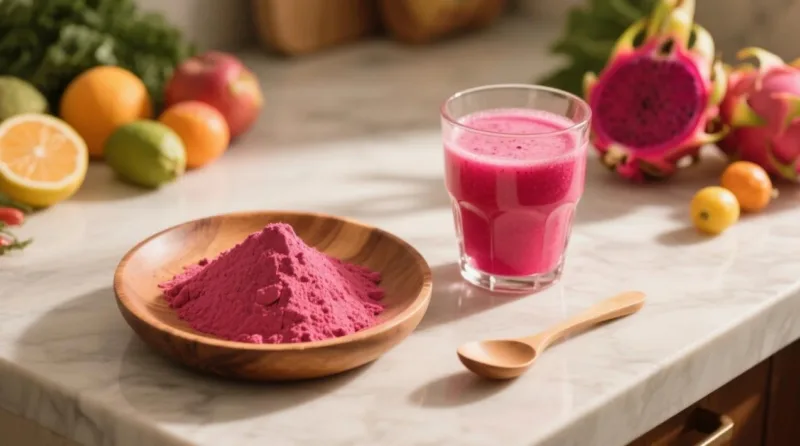 ¿Buscas Un Impulso Tropical De Color Y Nutrición? ¿Has Descubierto El Polvo De Pitahaya Orgánico? Organic Dragon Fruit Powder &Amp; Juice