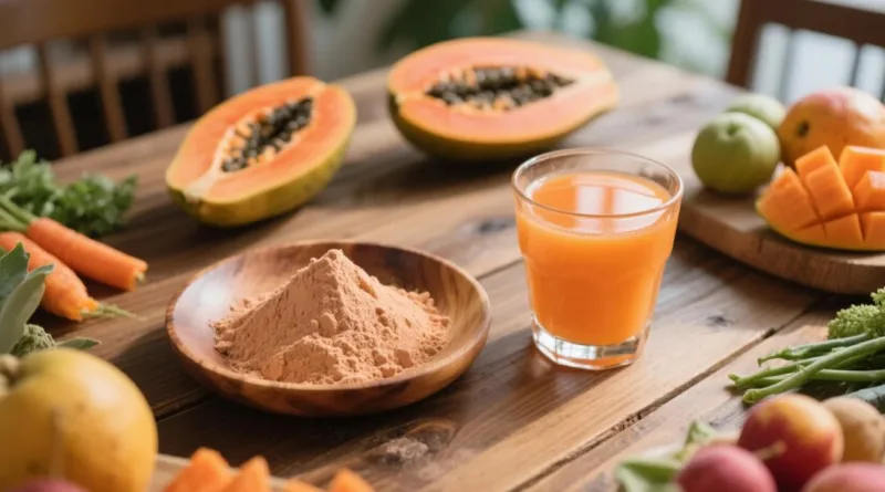 Polvos De Papaya Orgánicos Para La Digestión Organic Papaya Powder &Amp; Juice