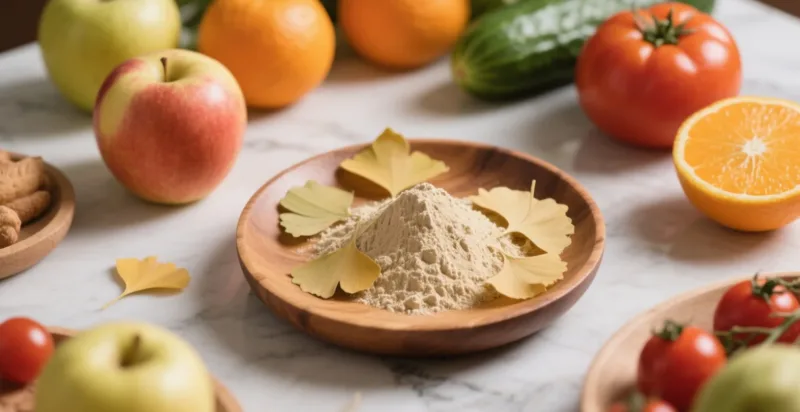 Polvo De Extracto De Ginkgo Para La Salud Cerebral: Mejora Cognitiva Natural Organic Ginkgo Extract Powder