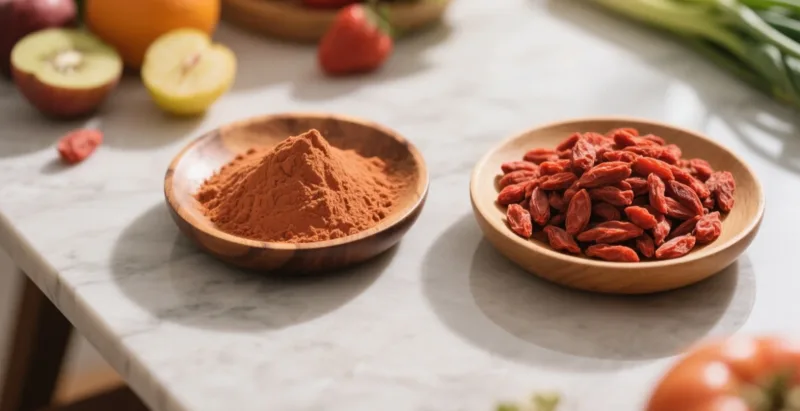 ¿Por Qué Elegir Bayas De Goji Secas Orgánicas Para El Apoyo Antioxidante Diario? Organic Goji Powder &Amp; Berries
