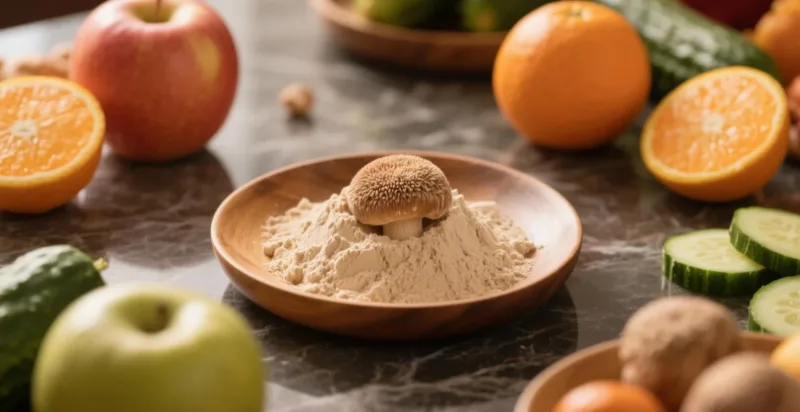 Polvo De Melena De León Para La Salud Cerebral: Apoyo Cognitivo Natural Organic Lion'S Mane Powder