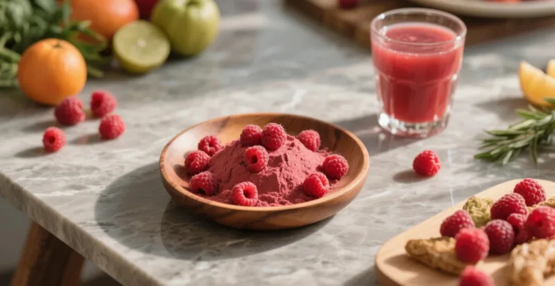 ¿Por Qué Elegir El Polvo De Frambuesa Orgánico? Un Superalimento Natural Para Una Mejor Salud Organic Raspberry Powder &Amp; Juice