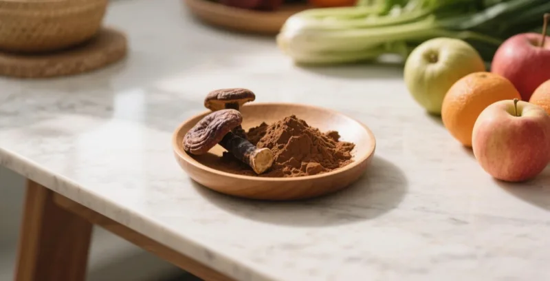 Extracto De Reishi Para La Salud Inmunológica: Apoyo Natural De Defensa Con Hongos Organic Reishi Mushroom Powder