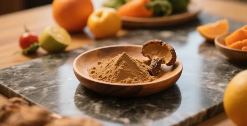 Descubra Los Beneficios Para La Salud Del Polvo De Hongo Reishi Orgánico Para El Bienestar Diario Organic Reishi Mushroom Powder