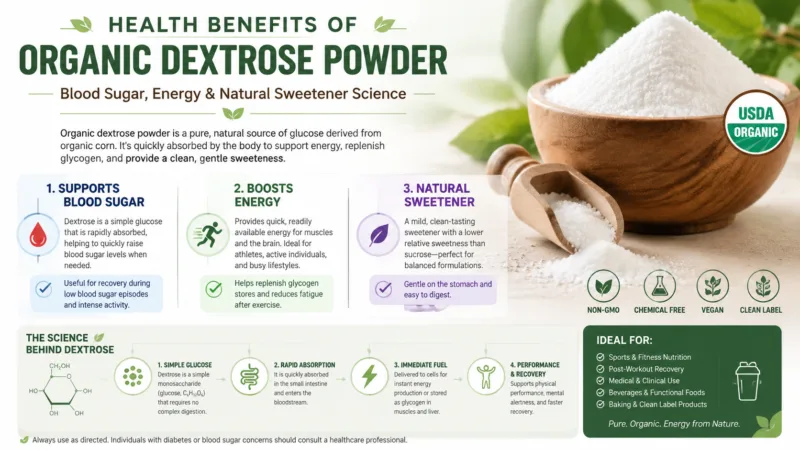Beneficios Para La Salud Del Dextrosa Orgánica En Polvo: Azúcar En Sangre, Energía Y Ciencia De Los Edulcorantes Naturales Health Benefits Of Organic Dextrose Powder Blood Sugar, Energy &Amp; Natural Sweetener Science