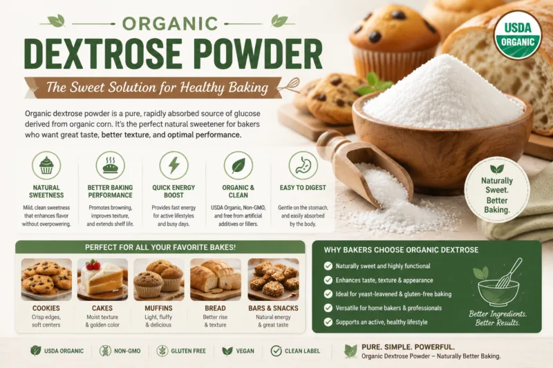 Dextrosa Orgánica En Polvo: La Solución Dulce Para Una Repostería Saludable Organic Dextrose Powder The Sweet Solution For Healthy Baking