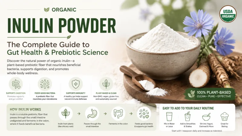 Polvo De Inulina Orgánica: La Guía Completa Para La Salud Intestinal Y La Ciencia Prebiótica Organic Inulin Powder The Complete Guide To Gut Health &Amp; Prebiotic Science