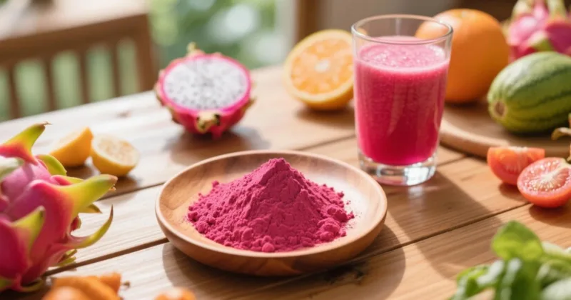 Beneficios De La Harina De Pitahaya: Ingesta Diaria De Nutrientes Y Aplicaciones Para El Bienestar Organic Dragon Fruit Powder