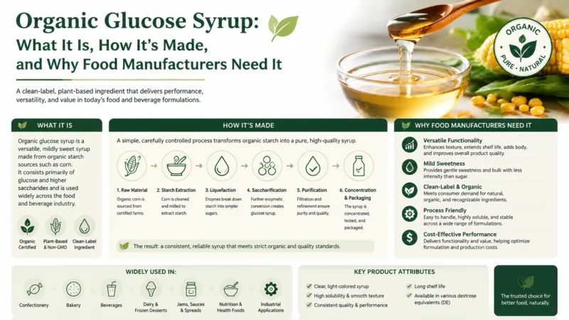 Introducción Al Jarabe De Glucosa Orgánico – Guía Para Fabricantes De Alimentos Organic Glucose Syrup What It Is, How It'S Made, And Why Food Manufacturers Need It